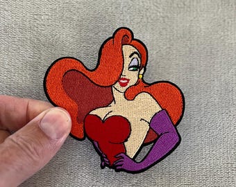 ジェシカ ラビット パッチ (4 インチ) 刺繍 アイロン/縫い付けバッジ