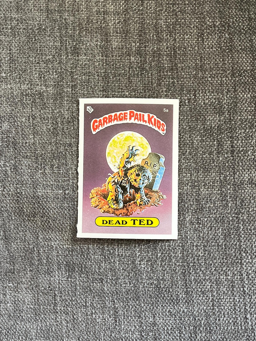 DEAD TED 5a — UK Garbage Pail Kids Series 1 Mini Card (1985