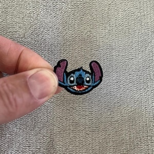 Stitch & Scrump mini-patches | 1 x 1 inch geborduurd opstrijkbaar | Disney Lilo en Stitch