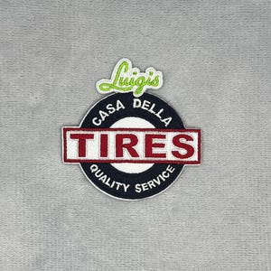 Luigi's Casa Della Tires Embroidered Iron-On Patch