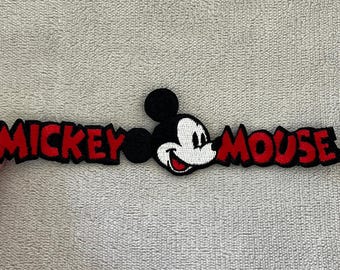 2.25インチ ミッキーマウス 刺繍 アイロンパッチ / 縫わない帽子バッグ