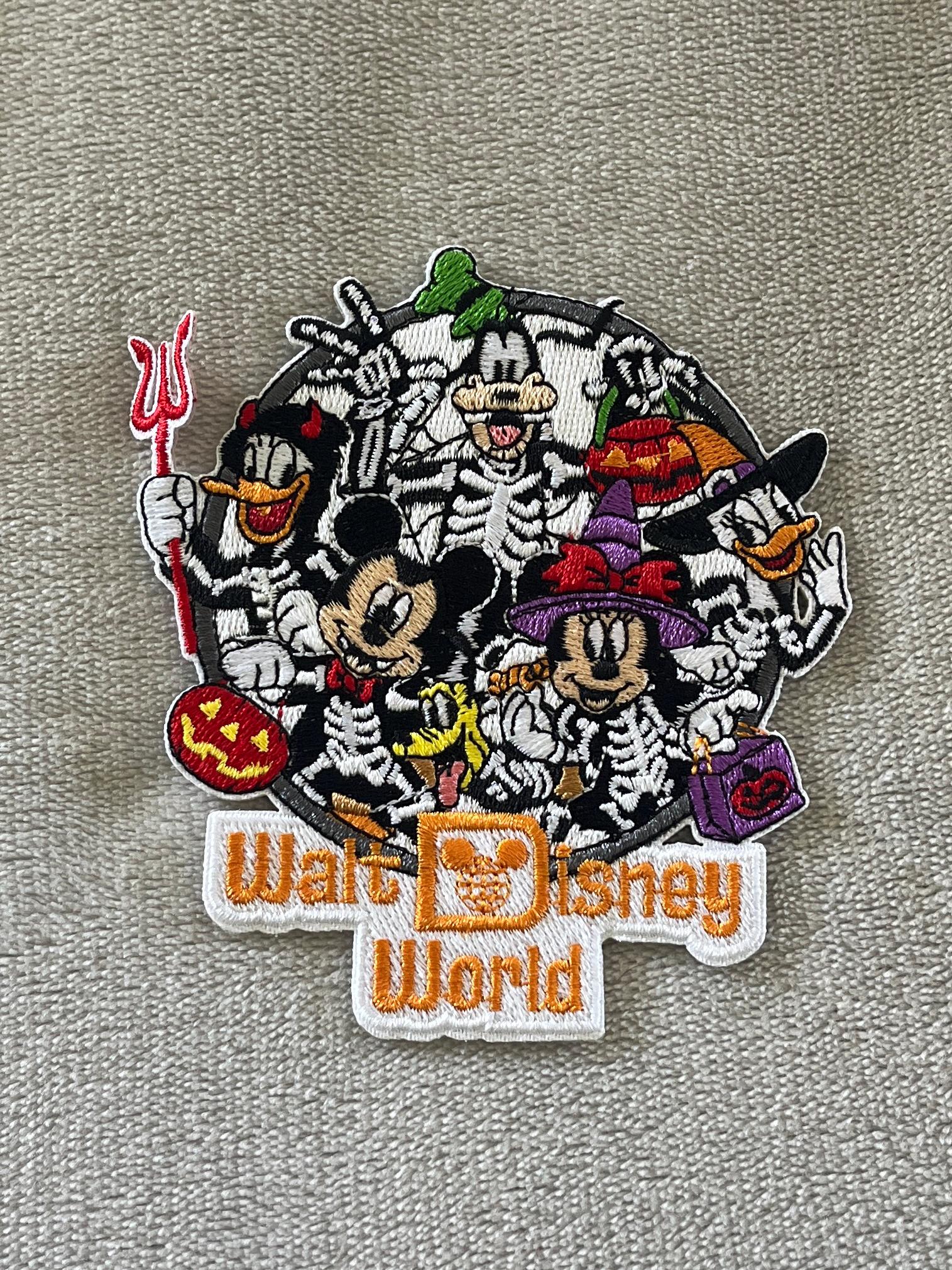 ディズニー ギャング スケルトン パッチ | 4x3.5インチ 刺繍 アイロン