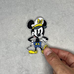 Mickey Mouse Ship Captain Embroidered Iron-On Patch