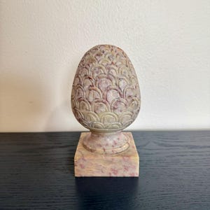 Vintage italiensk 15 cm skulptur i marmor, tallkotte