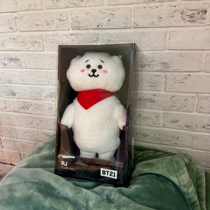 アルパカ・BT21 RJ ファミリー ぬいぐるみセットとビッグクッション RJ ぬいぐるみ BT-21 - 立っている優しいアルパカ 公式 Big Hit x Line