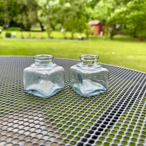 Square Glass Inkwells - Etsy