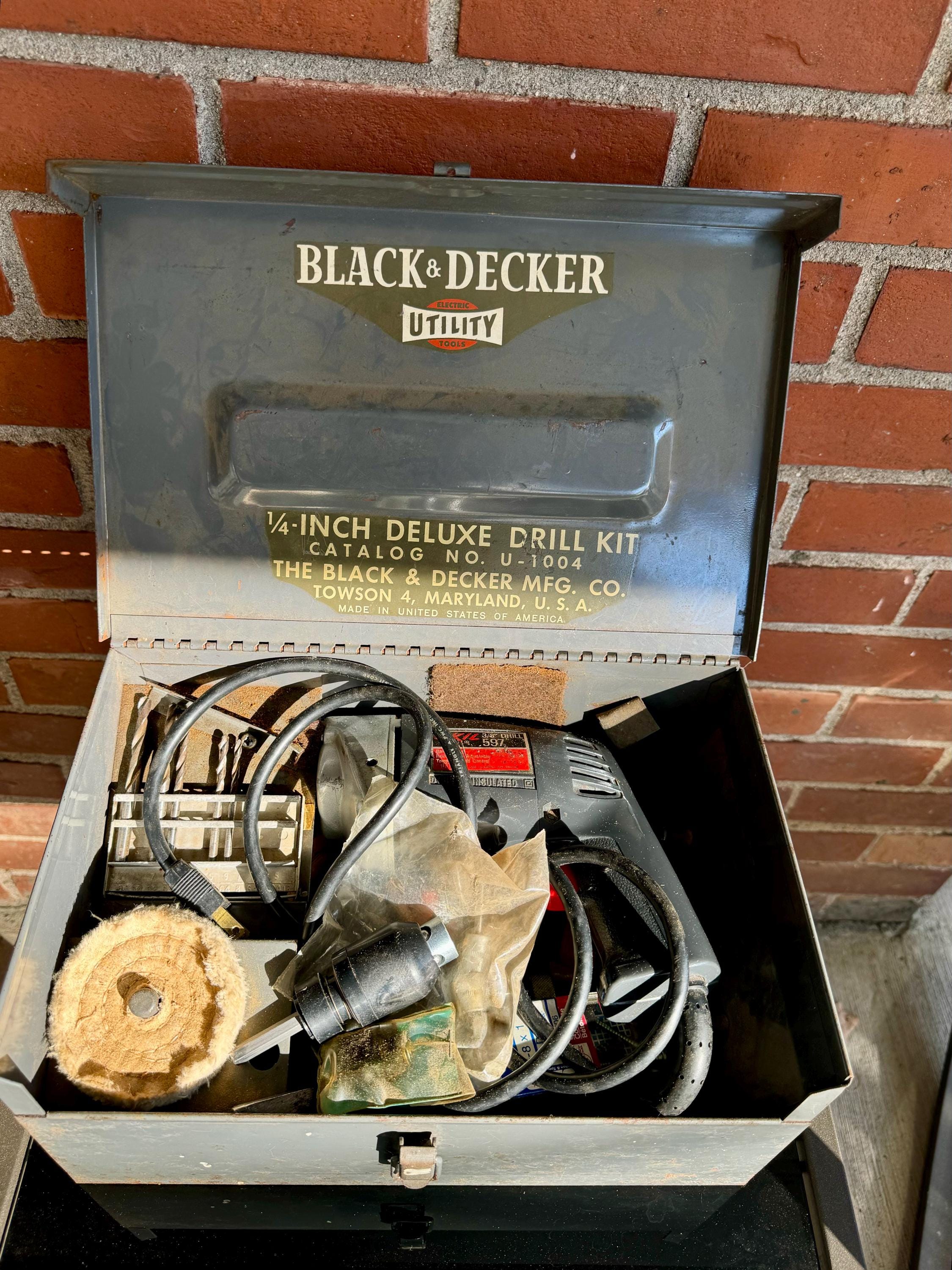 Vintage Black 1940s Black And Decker Drill Vintage Black And Decker