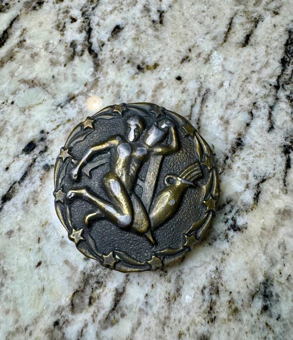 Vintage metal zodiac belt  - unique Check out this vintage Zodiac belt a got! If anyone knows  main image 2