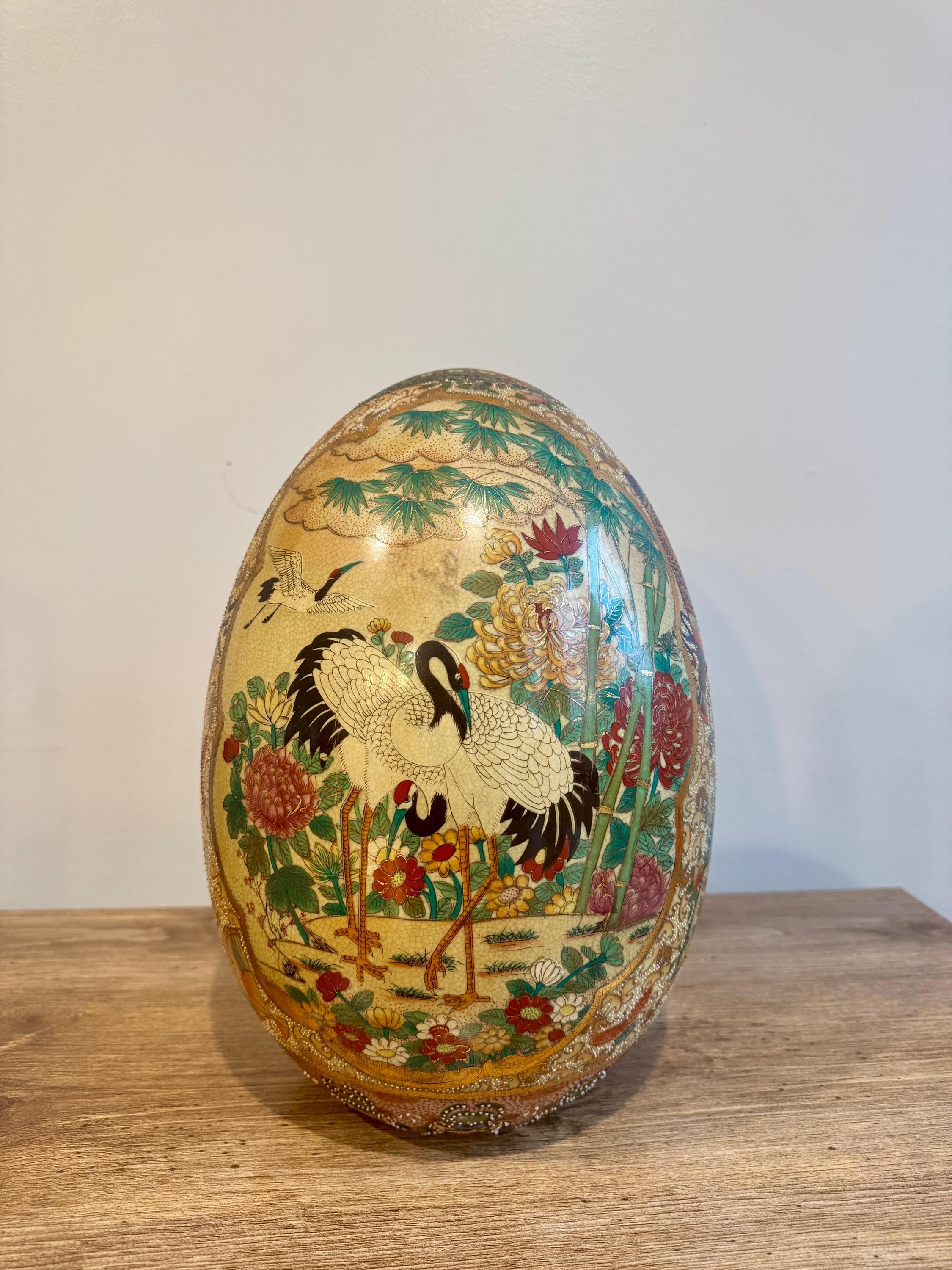 ヴィンテージ　卵形　中国漆器　縁起物　置物　正月　インテリア Vintage Chinese Egg Porcelain - Etsy
