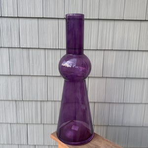 Vintage purple glass vase ikea