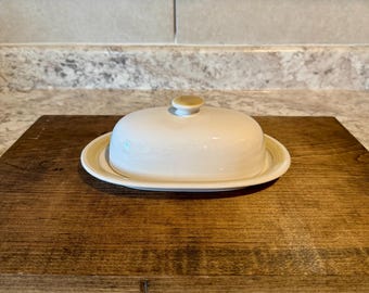 Vintage Crown Manor Desert Winds Stoneware Covered Butter Dish Sandstone Trim - Made in Japan