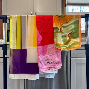 Colorful Scarves: LIMITED EDITION Lancome x Ashley Mary Print, Mid Century Modern Style