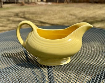 Vintage Homer Laughlin Fiesta Ware Yellow Gravy/Sauce Boat Dish