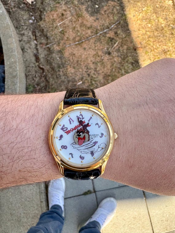 Tasmanian Devil Vintage Looney Tunes Watch Vintage WB Taz Watch