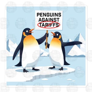 Pegatinas de protesta de los Pingüinos contra los Aranceles / Pegatina anti-Trump / Calcomanía de troll de meme político / Pegatina antiaranceles / Calcomanías de Resistencia a la Oligarquía