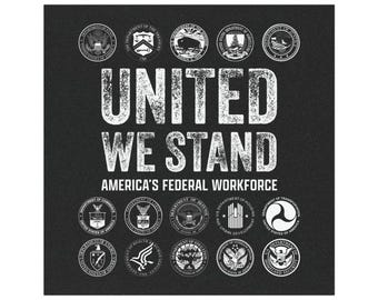 United We Stand America's Federal Workforce Car Magnets | Anti-Trump Magnet, Anti-DOGE Car Magnets, Fed Department Seals Decor, Fed Jobs