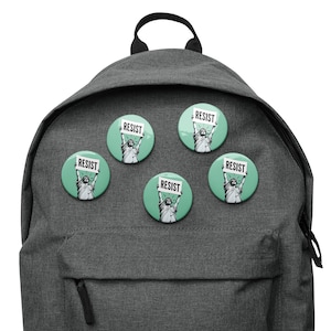 RESIST Green Pin Buttons