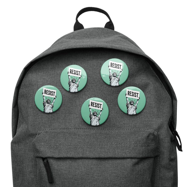 RESIST Green Pin Buttons