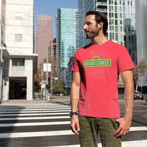 Raised by the Street Public Broadcasting T-Shirt — Support Sesame Street 90s Kids Tee image 9