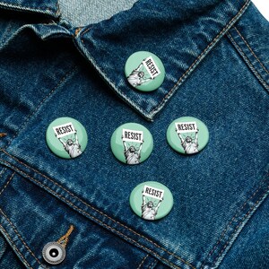 RESIST Green Pin Buttons