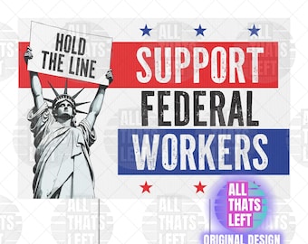 Support Federal Workers Dubbelzijdige, in de VS gemaakte tuinborden voor buiten | Borden tegen Trump, bord Fed Jobs Matter, bord pro-democratie anti-DOGE gazon