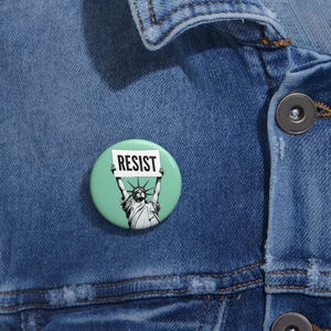 RESIST Green Pin Buttons