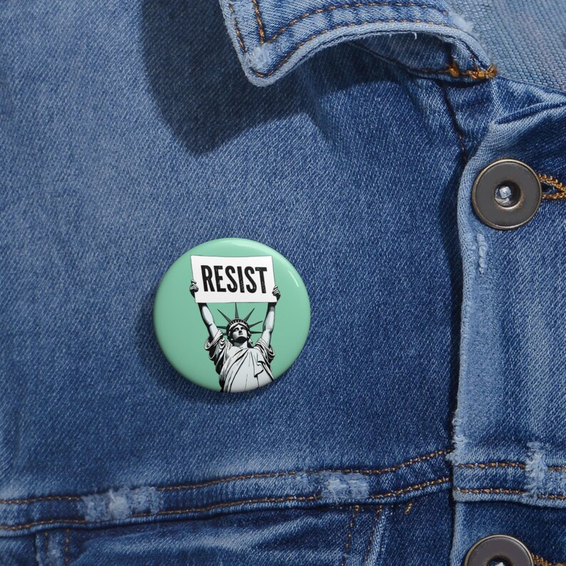 RESIST Green Pin Buttons