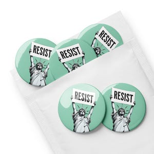 RESIST Green Pin Buttons