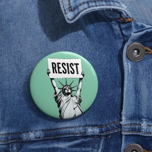 RESIST Green Pin Buttons