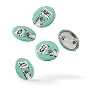 RESIST Green Pin Buttons
