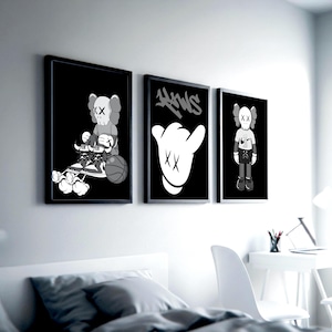 Póster de Kaws - Impresiones artísticas digitales de Hypebeast Toys, decoración infantil, arte minimalista para pared infantil, regalo para niños
