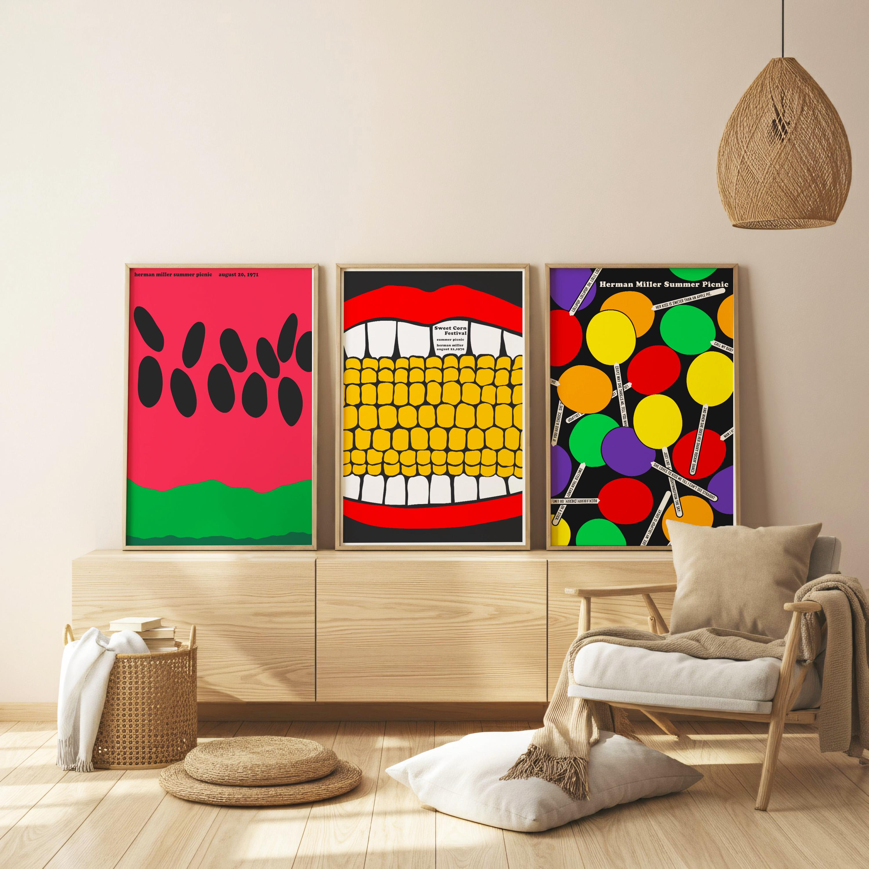 Herman Miller Summer Picnic Poster: Mid-century Modern Art Print