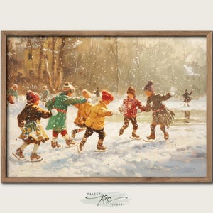 Printable Art, Winter scape, Winter Scenery, Winter Prints, Digital Art, Downloadable Digital Art, Vintage Art, Cozy Art