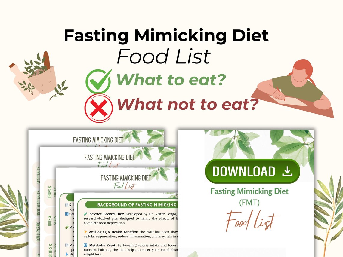 Fasting Checklist.pdf Fasting Mimicking Diet Food List | 141 Foods to Include & Avoid ...