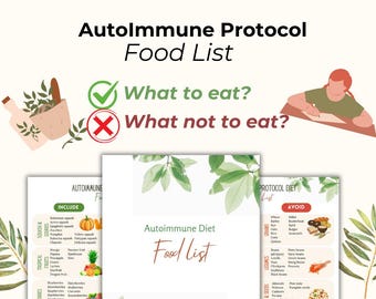 140 AIP Diet Foods to Include and 120 Foods to Avoid | Digital Printable | Chronic Illness, IBS & IBD Support | Autoimmune |
