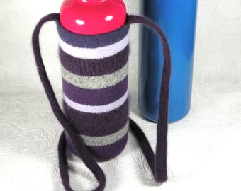 Water bottle cozy purple