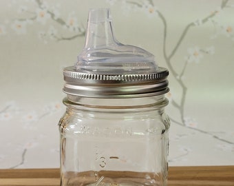 Square Canning Jar Glass Sippy cup