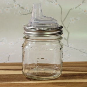 Square Canning Jar Glass Sippy cup