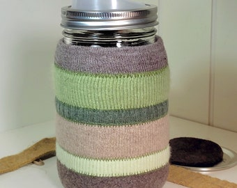Jar Cozy - quart size - stripe - ready to ship