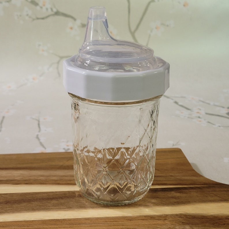 Canning Jar Glass Sippy cup quilted Rustless 8 fl oz