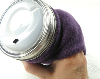 Made to order - custom color - Jar Cozy - pint size - pocket