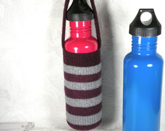 Wasserflasche gemütlich weinrot
