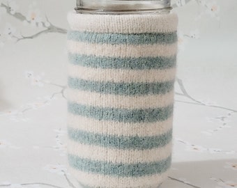 Jar Cozy - 3/4 pint size - stripes - ready to ship