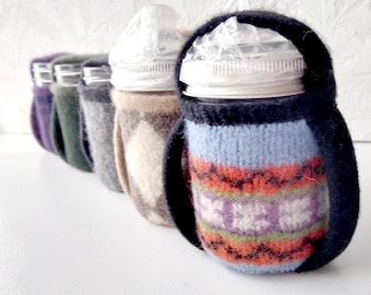 auf Bestellung benutzerdefinierte Farbe Canning Jar Schnabeltasse mit 2 Griffen gemütlich - 8 Unze