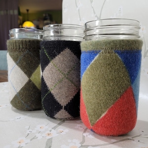 Jar Cozy - 3/4 pint size - solid - ready to ship