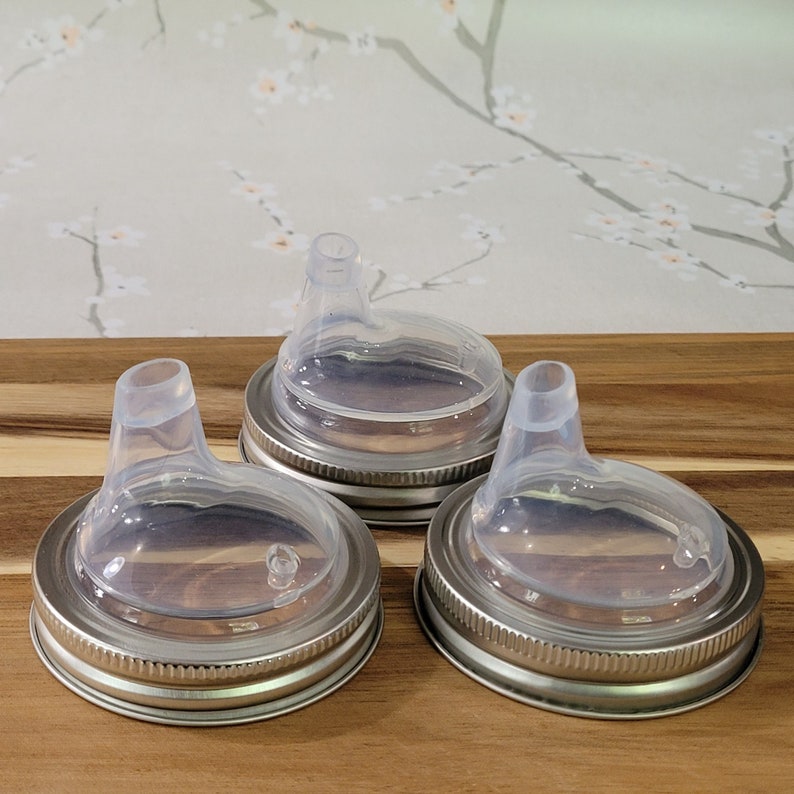 3 pack Canning Jar Sippy cup replacement lid image 1