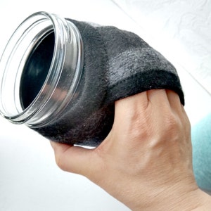 Made to order - custom color - Jar Cozy - quart size - pocket