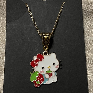 Kawaii Character Necklace, Animal Necklace, Kitty Necklace, Cat Necklace, Pendant Necklace - 1PC