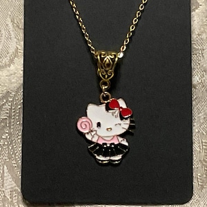 Kawaii Character Necklace, Animal Necklace, Kitty Necklace, Cat Necklace, Pendant Necklace - 1PC