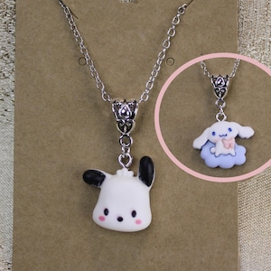Kawaii Character Necklace, Animal Necklace, Puppy Necklace, Dog Necklace, Kitty Necklace, Pendant Necklace - 1PC